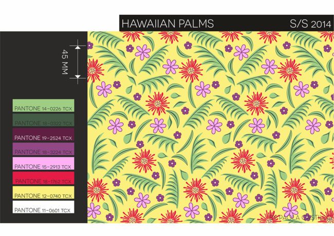 HAWAIIAN PALMS pattern SS 2014 By Paola Castillo