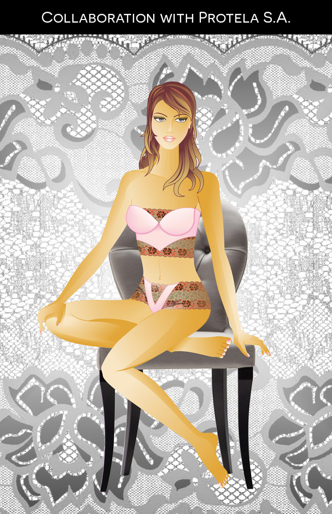 Lingerie illustrations: women’s underwear and nightclothes