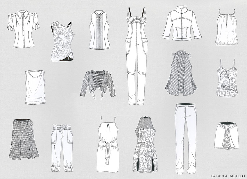 How to make a fashion collection- Technical Drawings - by Paola Castillo
