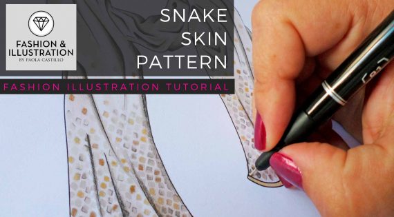 How to paint a scarf with snakeskin pattern