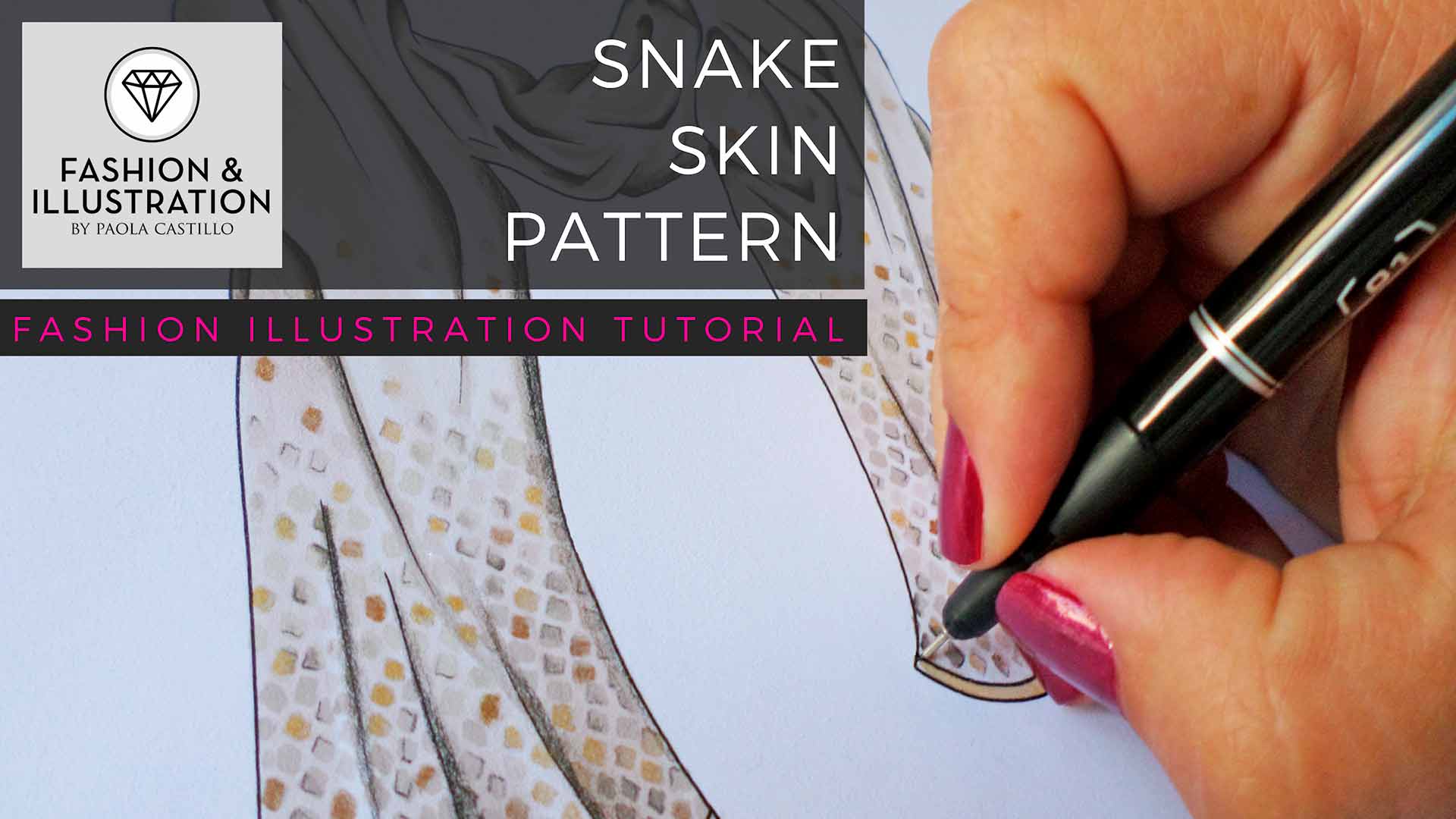 Cómo pintar una bufanda con estampado de piel de serpiente