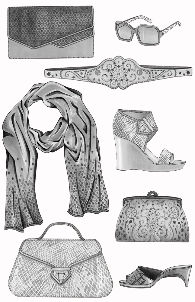 Diseños a mano de accesorios de lujo para mujeres