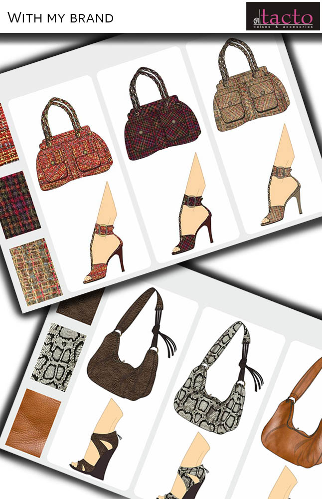 Vectors illustrations of Bags and Shoes