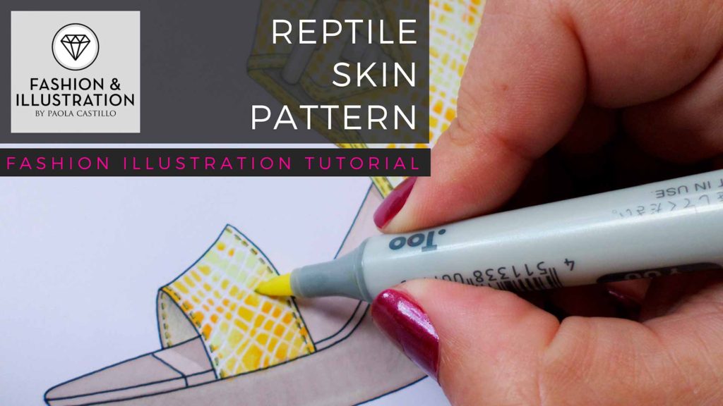 How to paint reptile skin patterns with markers