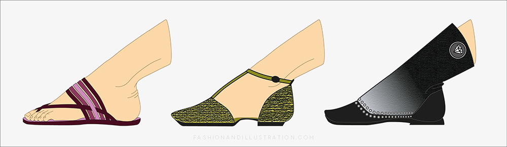 scarpe da donna in vettoriali