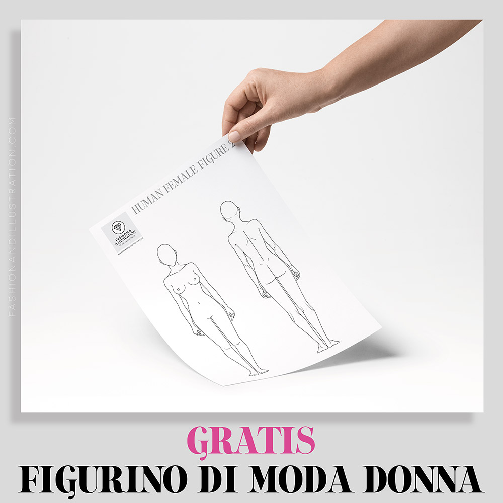 Figurino Di Moda Donna Con Proporzioni Del Fisico Umano