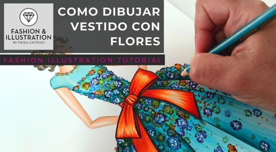 Vuoi imparare a disegnare a mano libera un abito floreale?